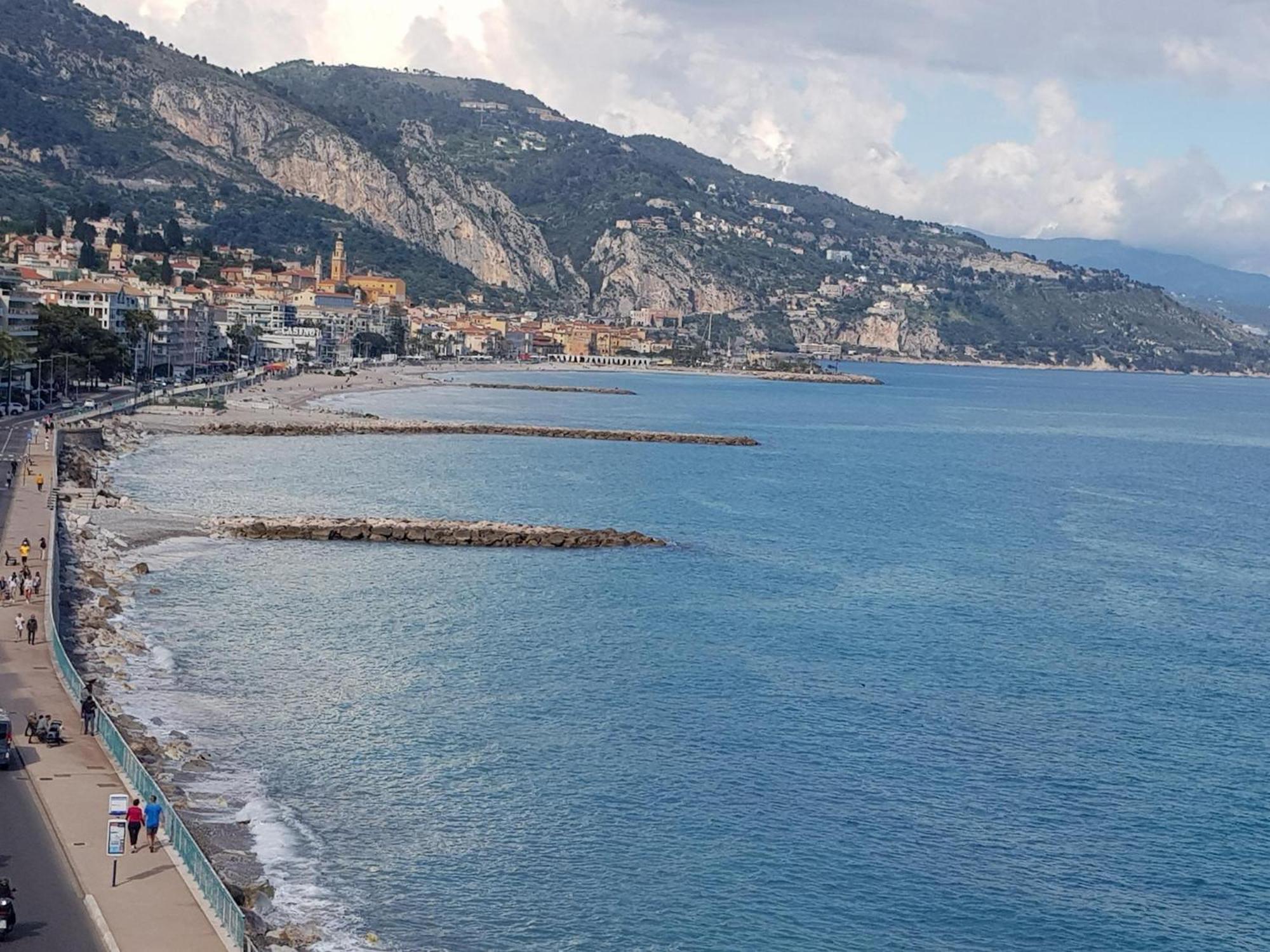 Menton Front Bord De Mer Cote D'Azur Florentina Sea View French Riviera Proche Monaco Montecarlo Superb Studio Exterior foto
